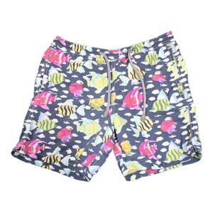 MC2 Saint Barth Gray Fish Print Boys Swim Shorts 12